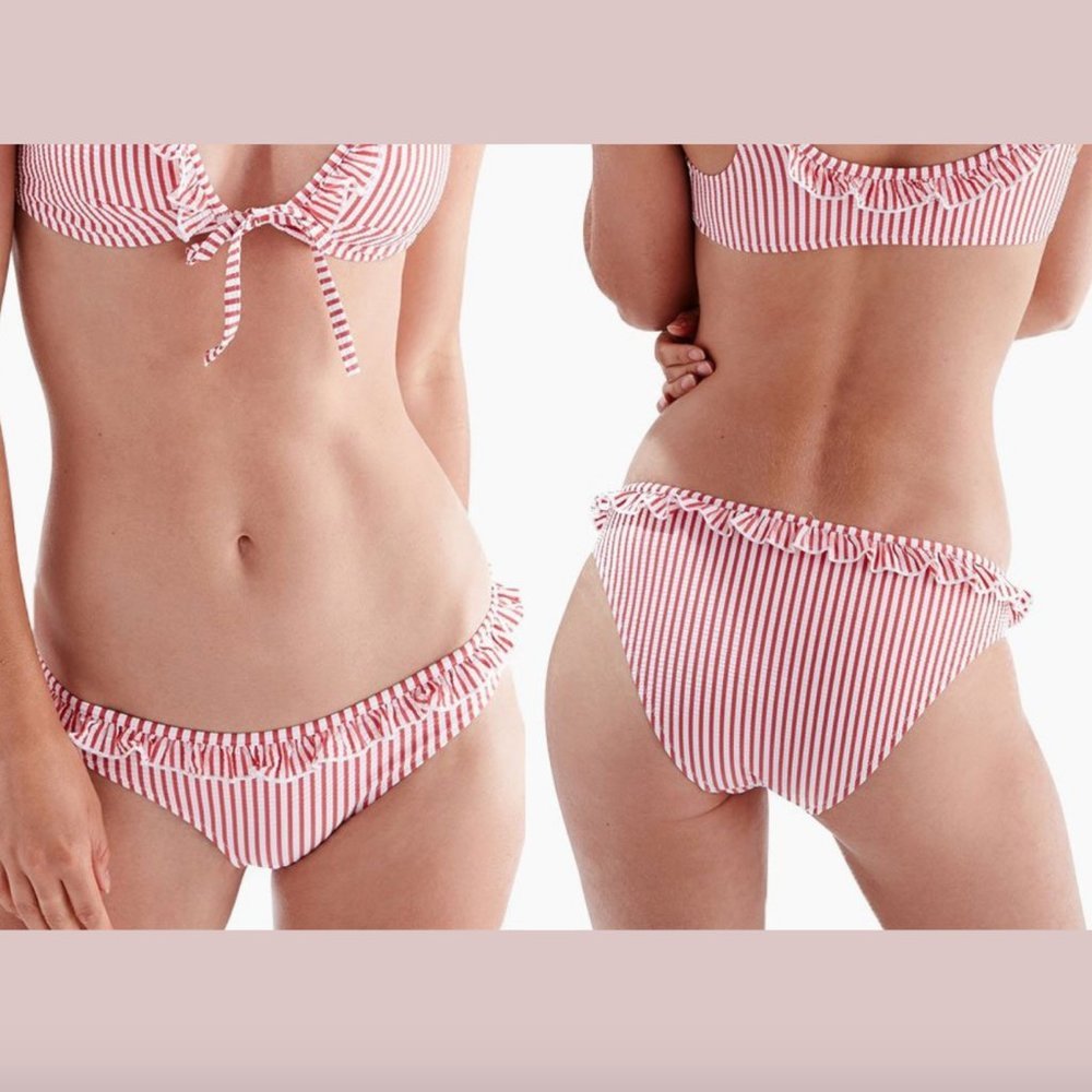 NEW $89 Solid & Striped Milly Ruffle Bikini Bottom